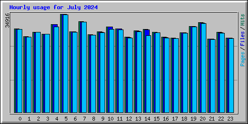 Hourly usage for July 2024